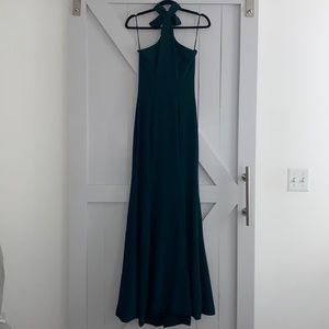 Emerald green evening gown